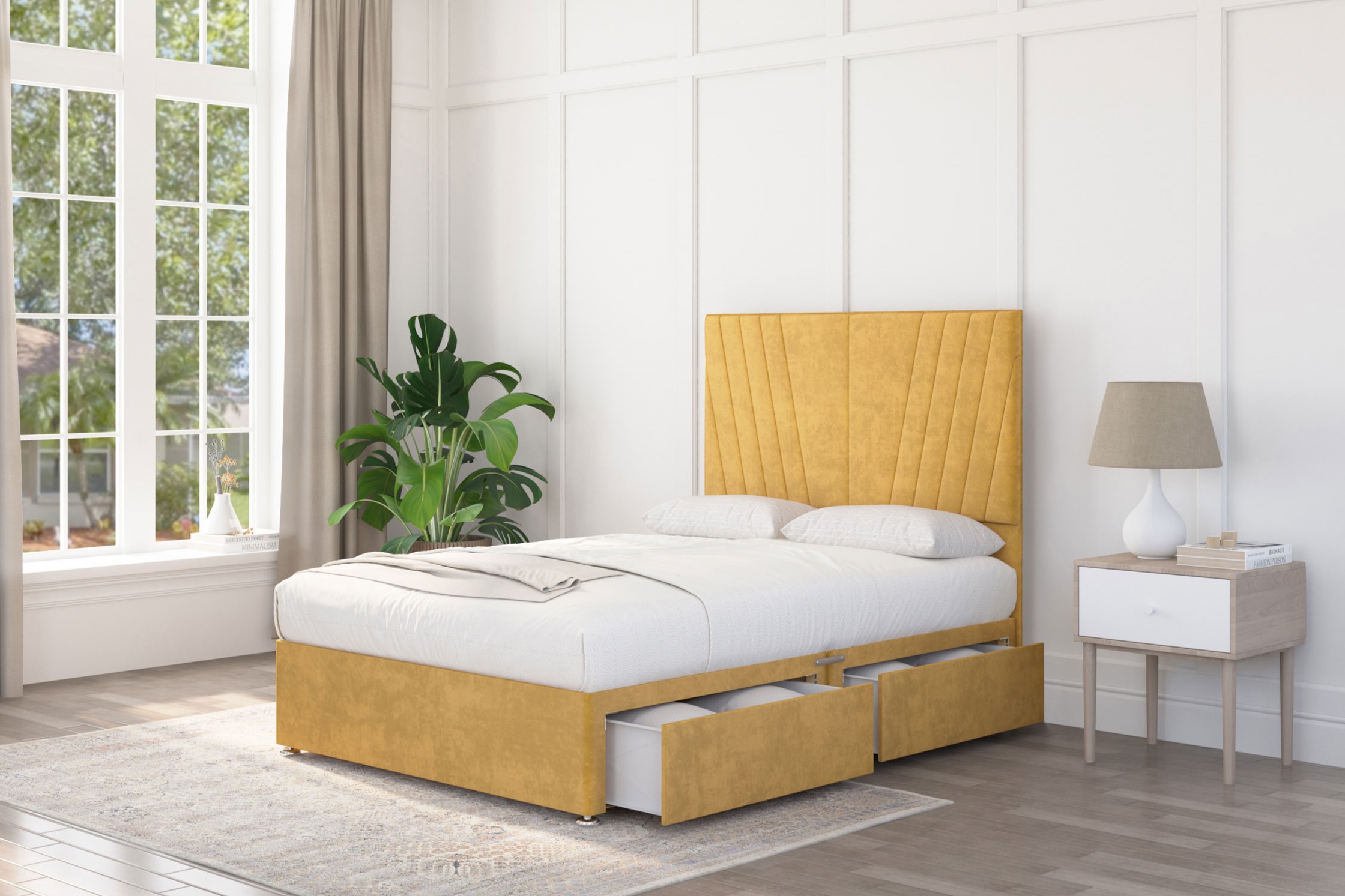 Sunrise Upholstered Divan Bed with Storage